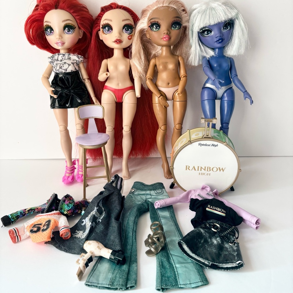 Rainbow High Doll Lot Clothes Accessories Sabrina St Cloud Ruby Dia‎ Mante
